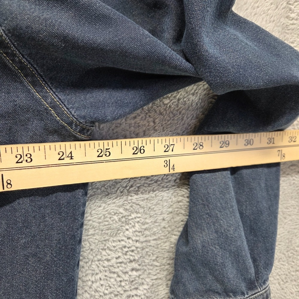 Vintage Guess Shirt Mens XL Blue Button Down Long Sleeve Relaxed Fit Denim - Picture 3 of 14